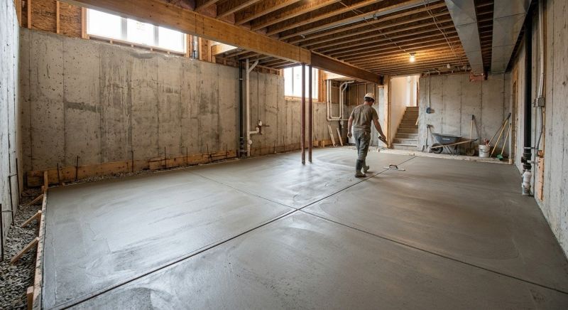 Basement Concrete Installation in West Jefferson, NC