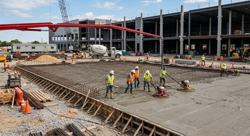Commercial Slab Installation in Elk Park, NC