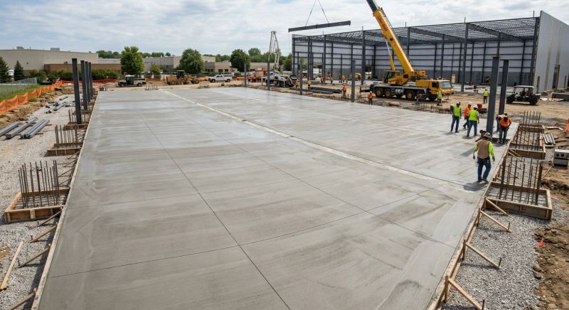 Commercial Slab Installation in Lenoir, NC